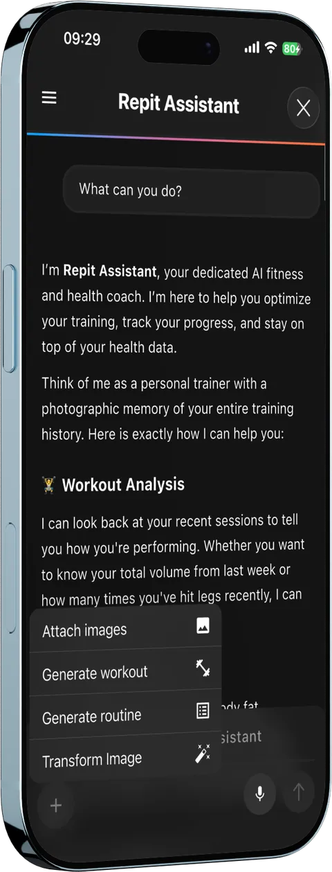 Chatt med Repit Assistant, AI-coachen