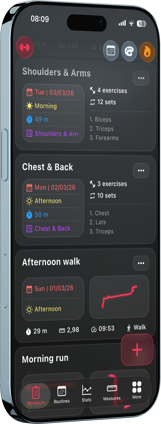 Workout tracking
